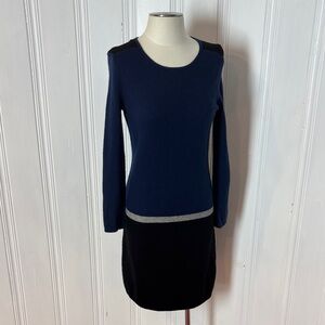 🖤 LORD & TAYLOR Wool & Cashmere Colorblock Dress – Size L
